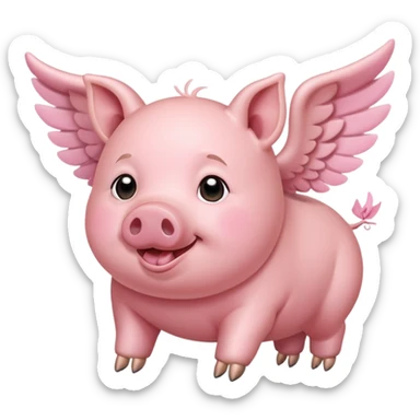 flying pig sticker