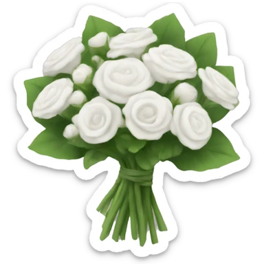 white bouquet  sticker