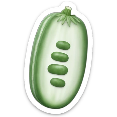 cucumber with ondom grayscale sticker