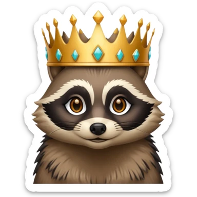 racoon queen sticker