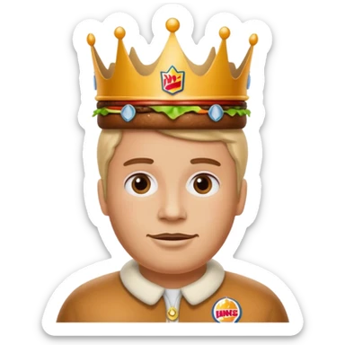 Burger King Crown guy meme sticker