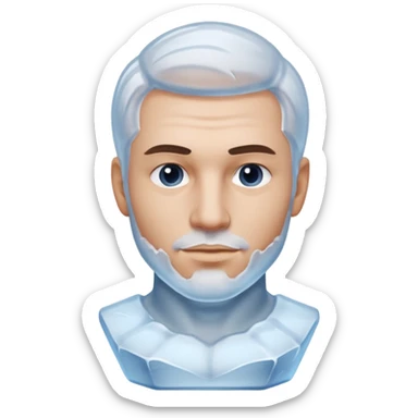 ice Sculpture bust man sticker