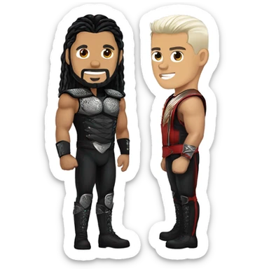 cody rhodes wearing roman reigns outfit sticker