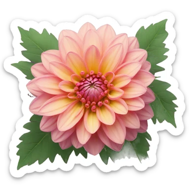 Dahlia flower sticker
