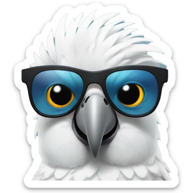Cockatoo with sunglasses sticker