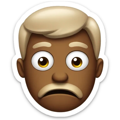 poop frowning sticker