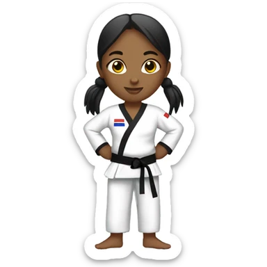 taekwondo girl sticker