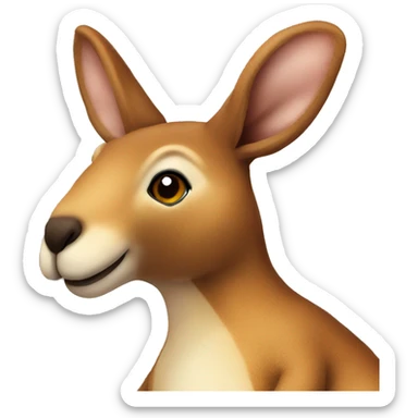 Kangaroo stuffed animal sticker