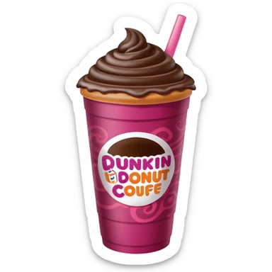 Mocha raspberry iced coffee Dunkin’ Donuts sticker