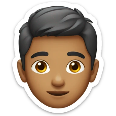 Indian young boy with faded haircut sticker