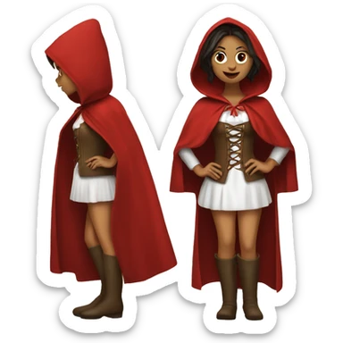 Rachel as red riding hood  sticker