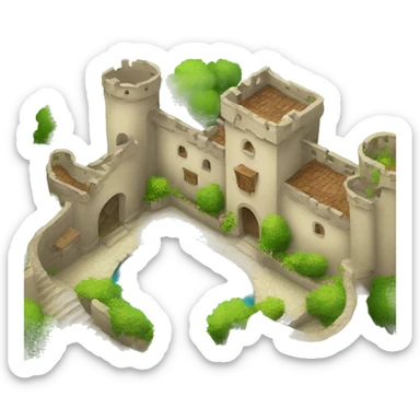 farytale Castele with courtyard sticker