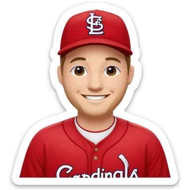 St Louis Cardinals fan watching a game at Busch Stadium  sticker