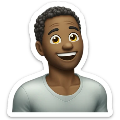 Rire qui crache de l'eau sticker