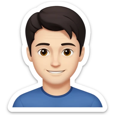 Connor Storrie as ilya rozanov from heated rivalry smirking sticker