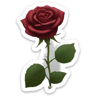 Dark red rose sticker