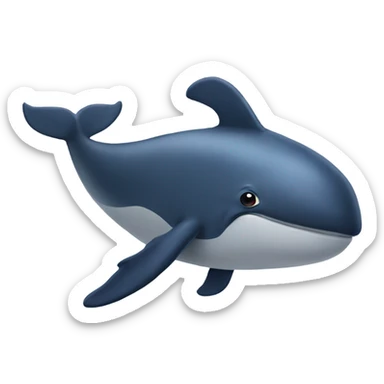 Whale saying I am larvard sticker