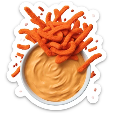 Flaming hot Cheetos and bean dip  sticker
