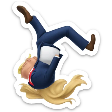 Trump backflip sticker