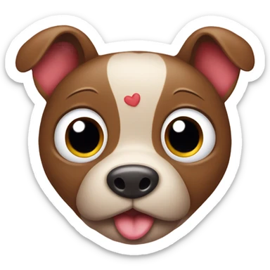 Drooling with heart eyes and hearts around the head sticker