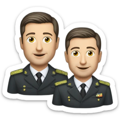 Vladimir Zelensky president of Ukraine sticker
