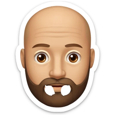 men without winkles with beard almost bald not so old sticker