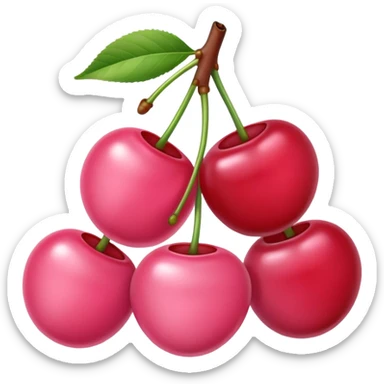Baby Pink cherries sticker