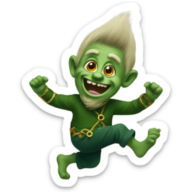Troll doing the Irish jig sticker