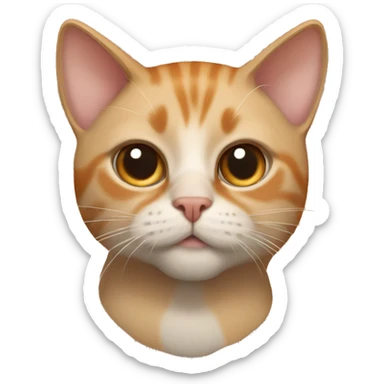 Super man cat orange buff sticker