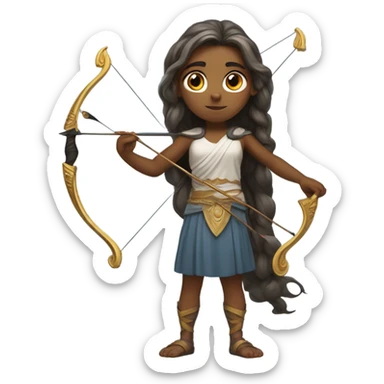 artemis as a girl sticker