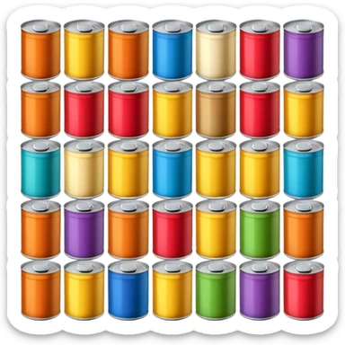 canned food boxes sticker