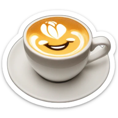 Latte art tulip sticker