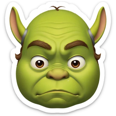 iconic Shrek face sticker