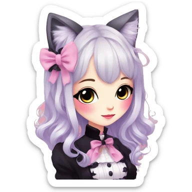 Gorgeous Edgy Kawaii Lolita Gradient Beautiful Anime Emo CatLady sticker