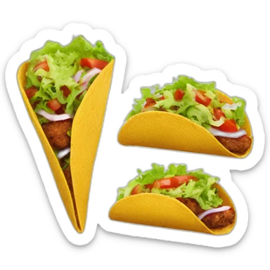 Tacos that kiss a kebab sticker