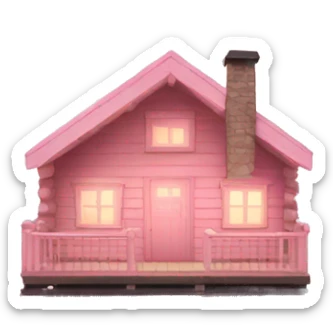 light pink cabin  sticker