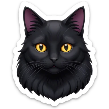 fashionable black cat sticker