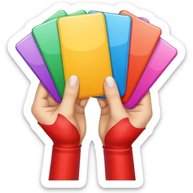 hand opening card packs sticker