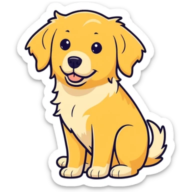 Dog golden retriever  sticker