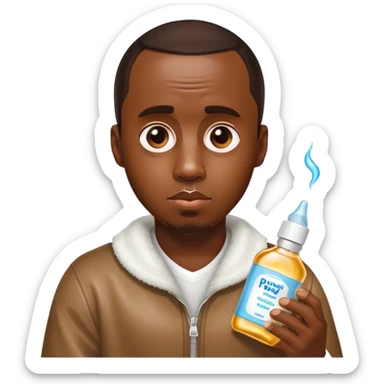 P diddy with baby oil sticker