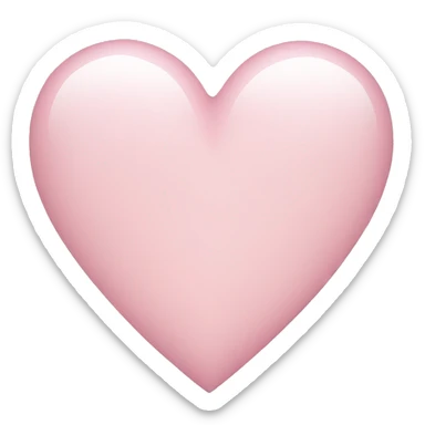 light pink heart sticker