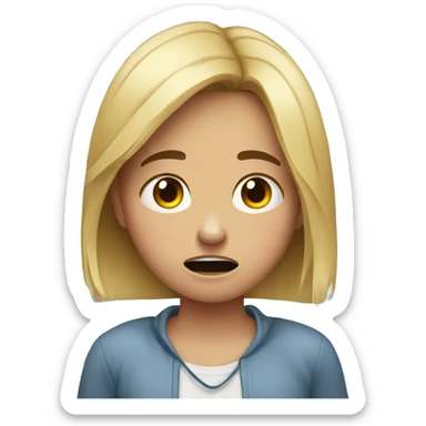 girl crying having a phone taken away sticker