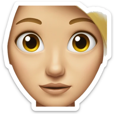 Blonde girl with huge forehead  sticker