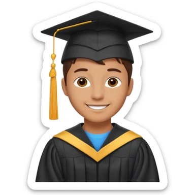 young university graduate sticker