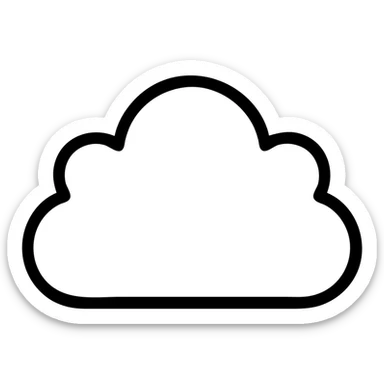 облако с 4 выступами sticker