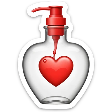 Heart shaped foundation bottle  sticker