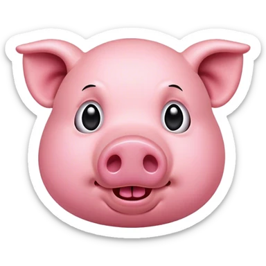 pig saying “noooo” sticker