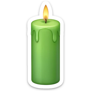 Yeşil mum sticker