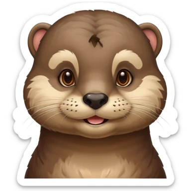 a flirty italian male otter smirking sticker