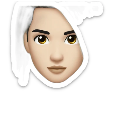 Bill Kaulitz black hair down with blonde highlights emo sticker